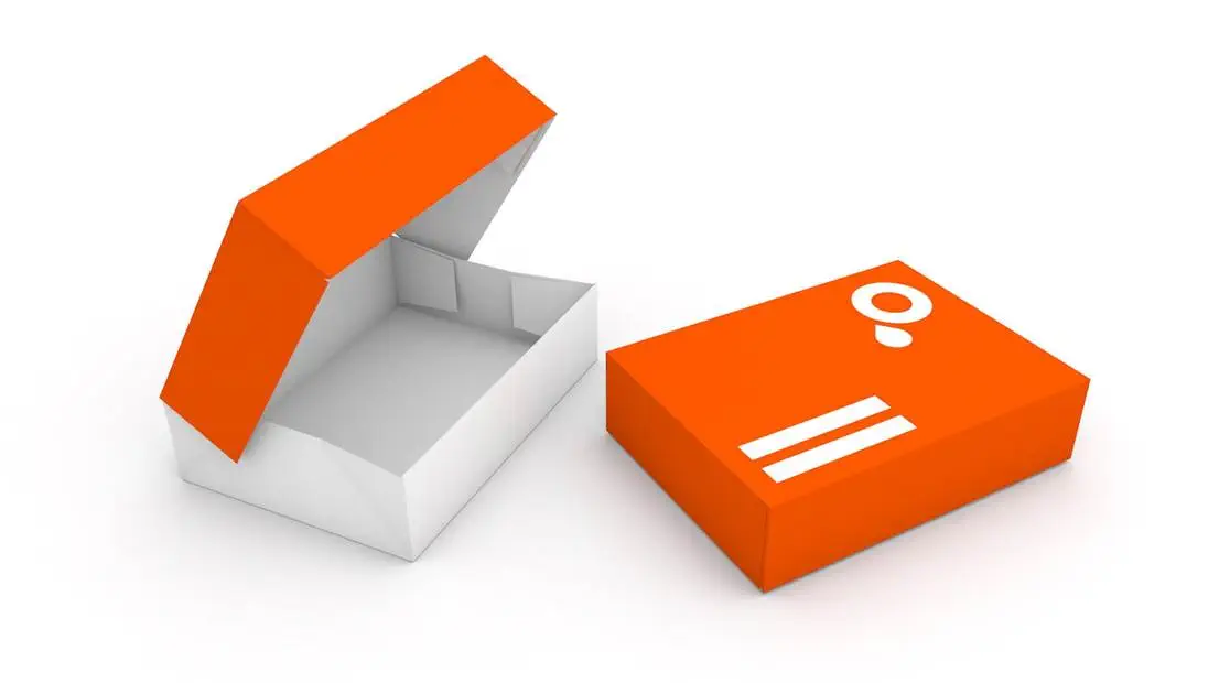 Faltschachtel mit 6-Punkt-Klebung und Klappdeckel